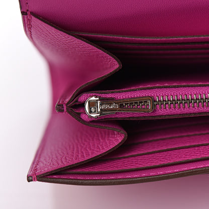 Hermes Epsom Constance Long Wallet Magnolia Brighton Bleu 7 of 15