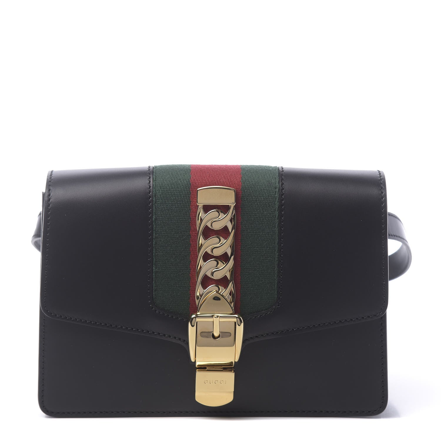 Gucci Calfskin Sylvie Belt Bag Black 1 of 10