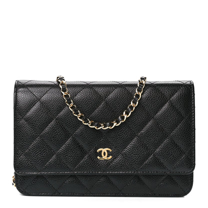 Chanel Caviar Quilted Wallet on Chain WOC Black 1 of 12