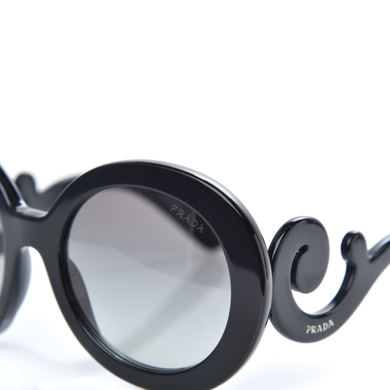 Prada Baroque Sunglasses SPR 27N Black 7 of 8