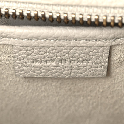Celine Drummed Calfskin Nano Luggage Chalk 6 of 10