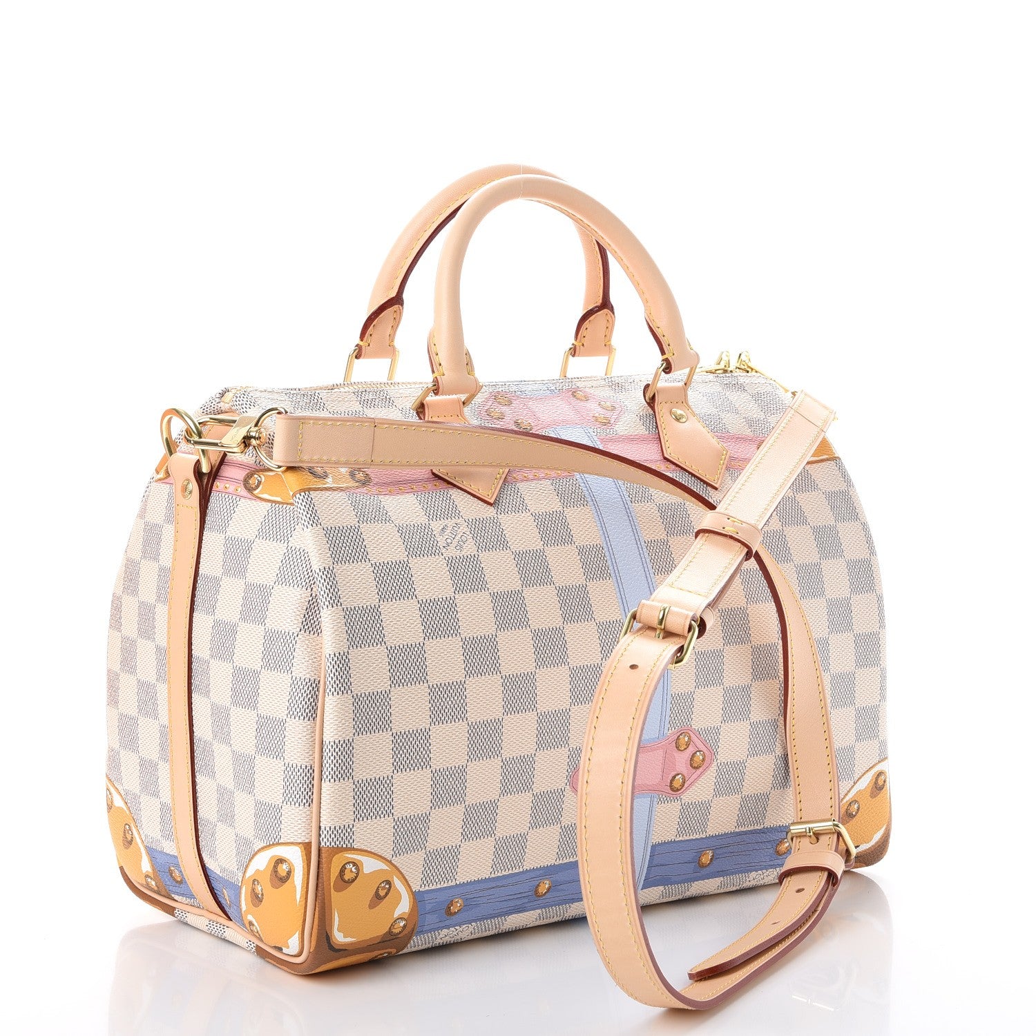 Louis Vuitton Damier Azur Summer Trunks Speedy Bandouliere 30 3 of 8