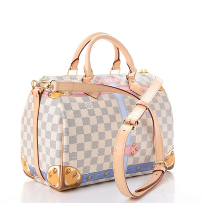 Louis Vuitton Damier Azur Summer Trunks Speedy Bandouliere 30 3 of 8