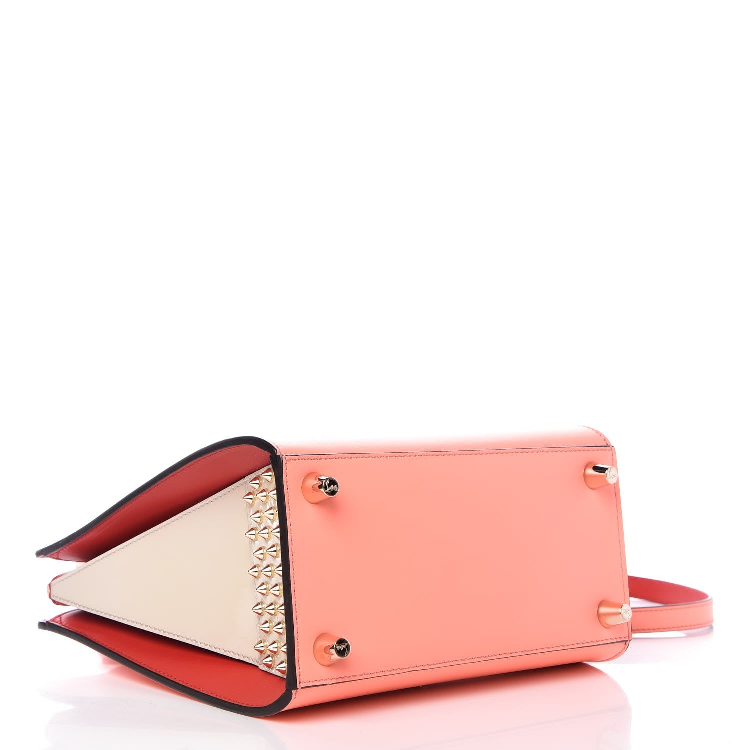 Christian Louboutin Calfskin Studded Small Paloma Flamingo 5 of 8