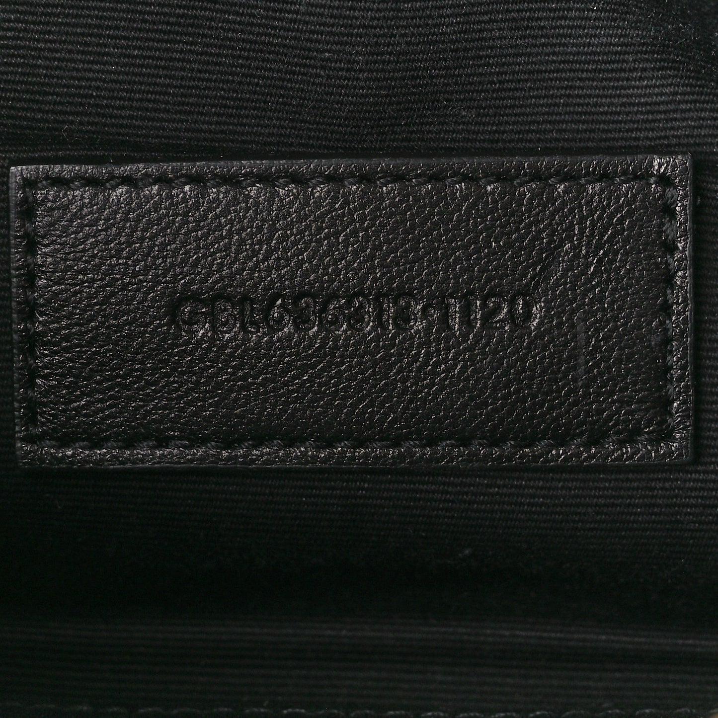 Grain De Poudre Chevron Monogram Large Bill Pouch Black