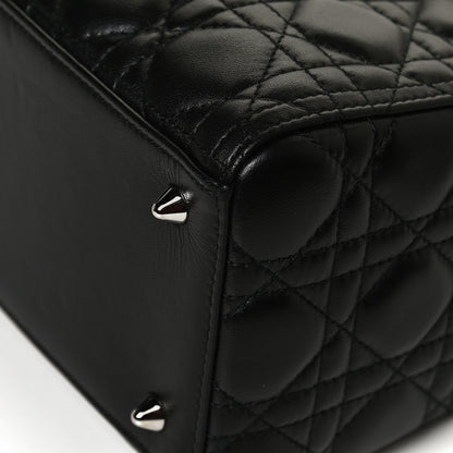 Christian Dior Lambskin Cannage Medium Lady Dior Crystal Strap Black 10 of 11