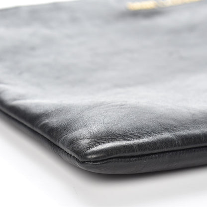 Saint Laurent Calfskin Zipped Clutch Black 14 of 17