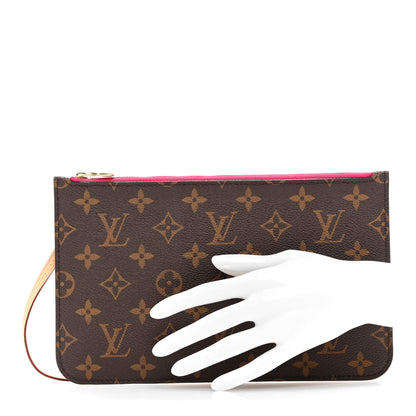 Louis Vuitton Monogram Neverfull MM GM Pochette Pivoine 2 of 7