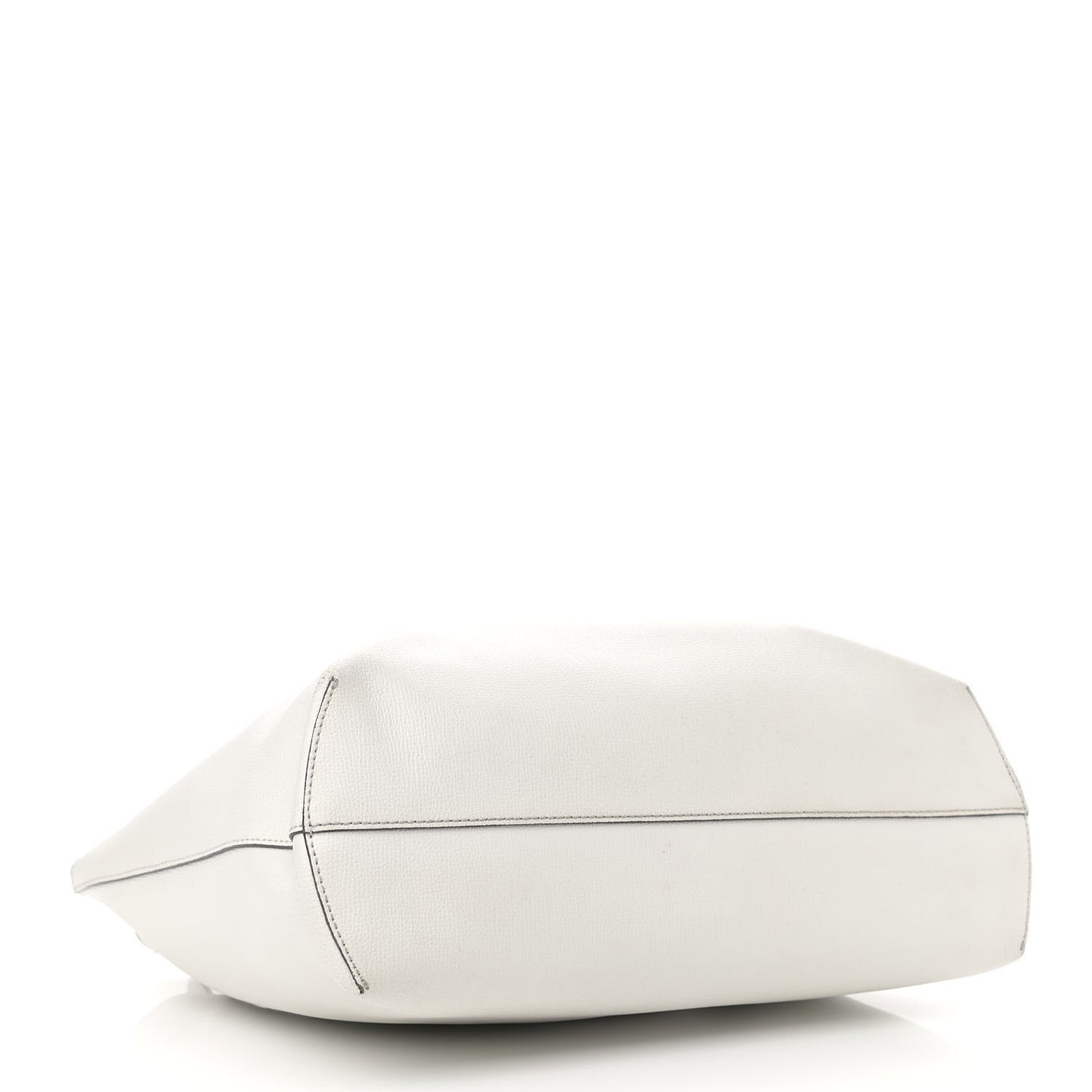 Vitello Vienna Enamel F is Fendi Shopping Tote White Taupe