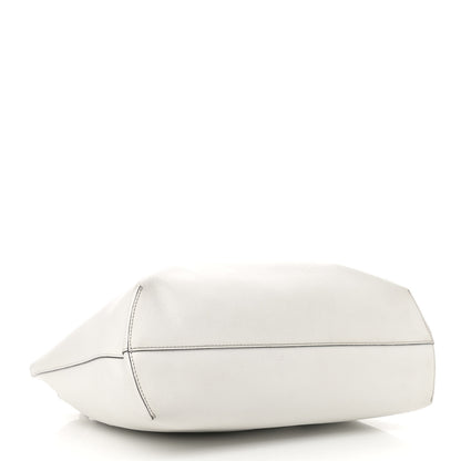 Fendi Vitello Vienna Enamel F is Fendi Shopping Tote White Taupe 5 of 15