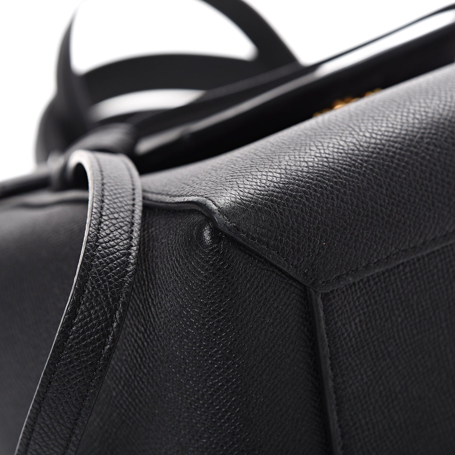 Grained Calfskin Micro Belt Bag Black