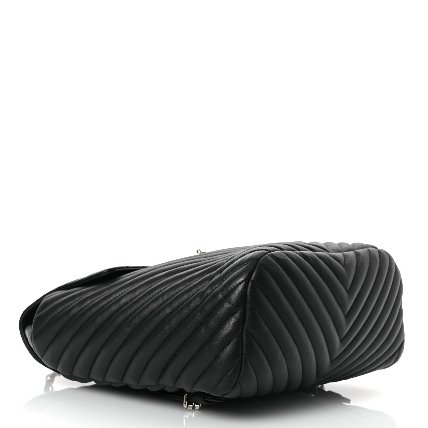 Chanel Calfskin Chevron Quilted Large Urban Spirit Backpack Black 4 of 11