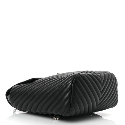 Chanel Calfskin Chevron Quilted Large Urban Spirit Backpack Black 4 of 11