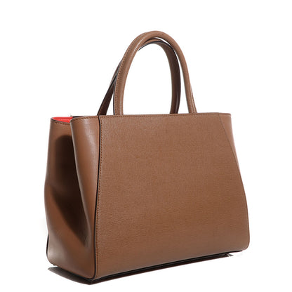 Fendi Vitello Elite Petite 2Jours Tote Orzo Papavero 3 of 12