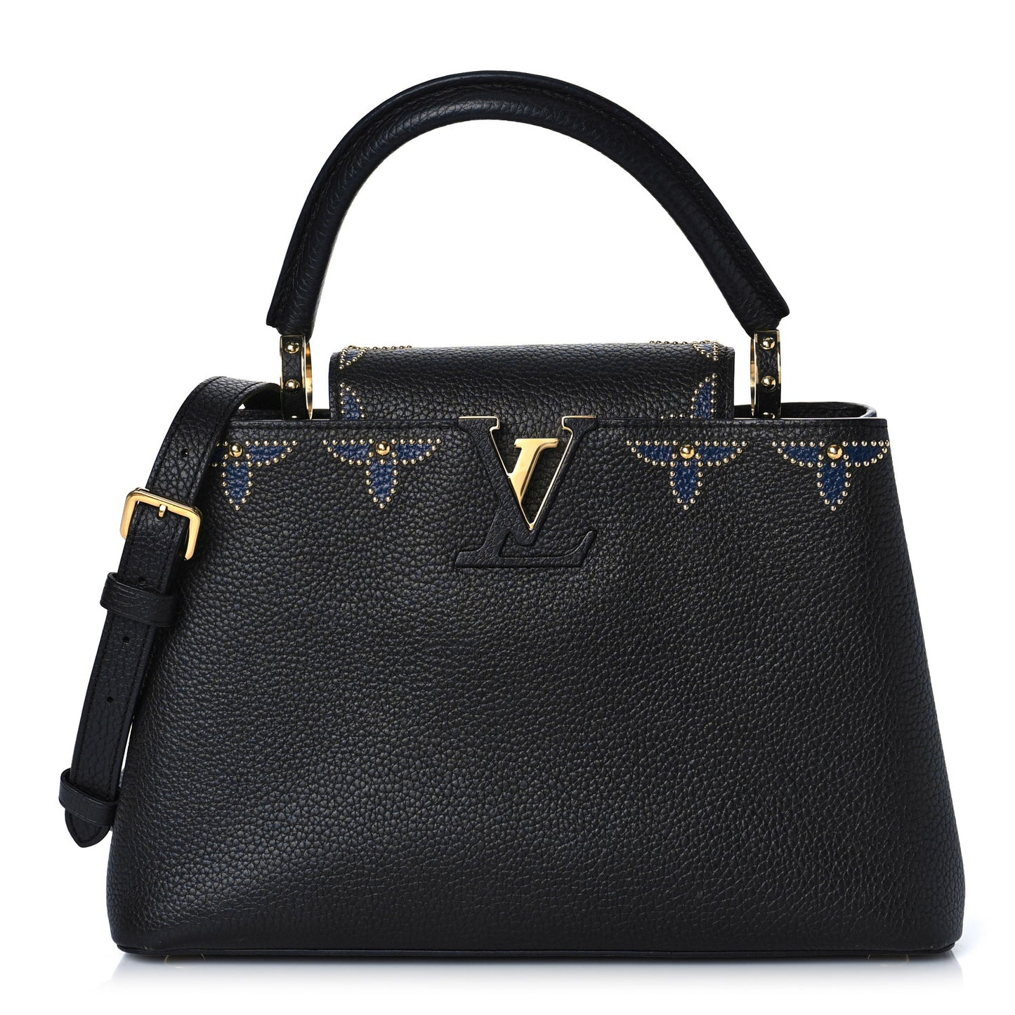 Taurillon Flower Capucines PM Black Blue