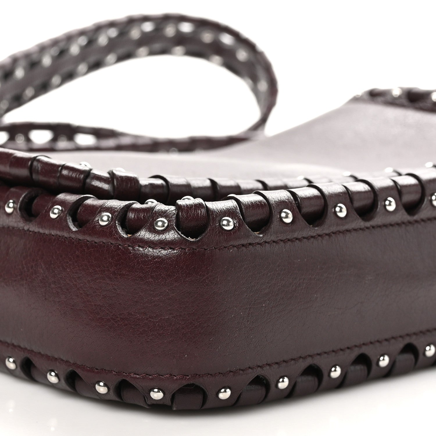 Alaia Buffalo Studded Hinge Flap Bag Almandite 9 of 10