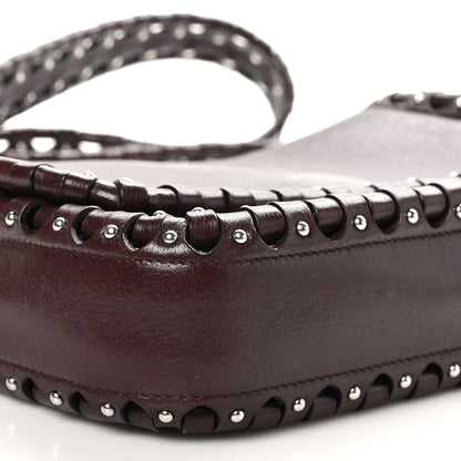 Alaia Buffalo Studded Hinge Flap Bag Almandite 9 of 10