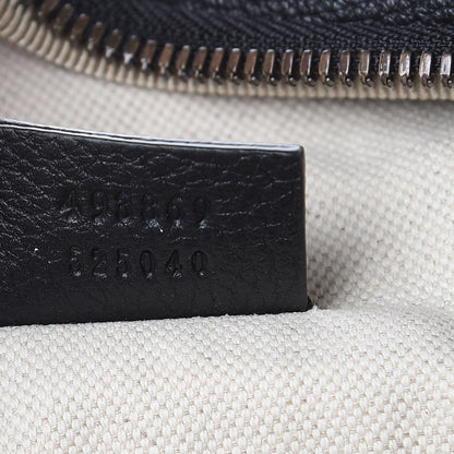 Gucci Grained Calfskin Logo Belt Bag Black 6 of 9