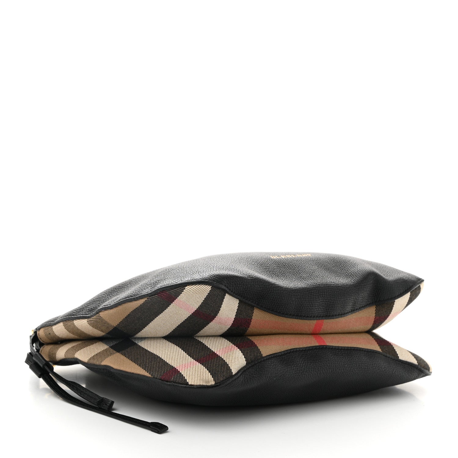 Burberry Grainy Calfskin House Check Small Bingley Black 4 of 11