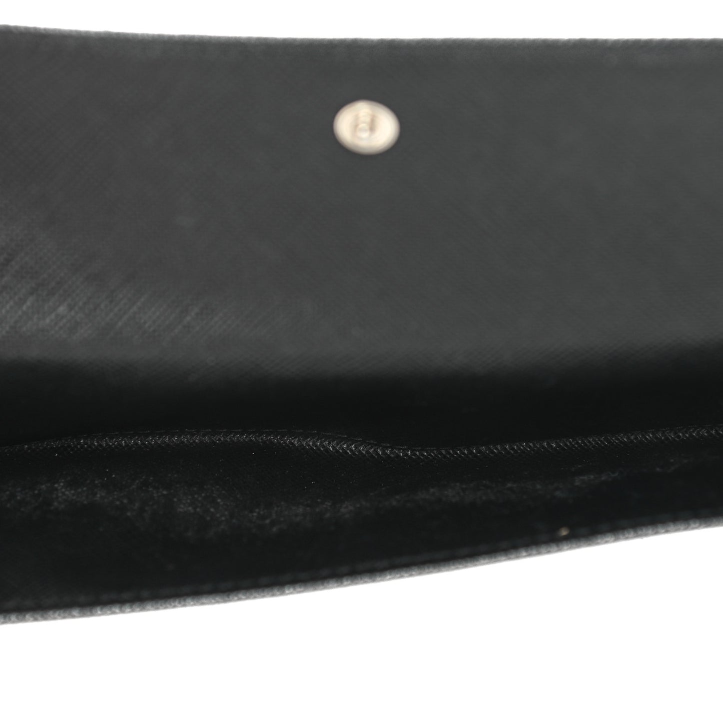 Saffiano Triangle Continental Flap Wallet Black