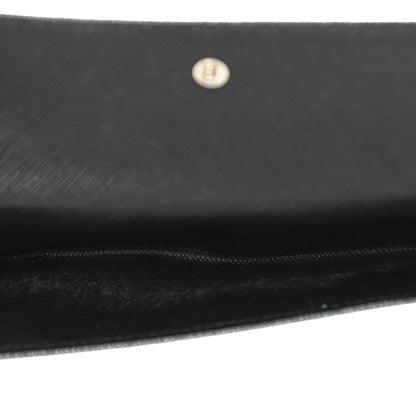 Prada Saffiano Triangle Continental Flap Wallet Black 6 of 10