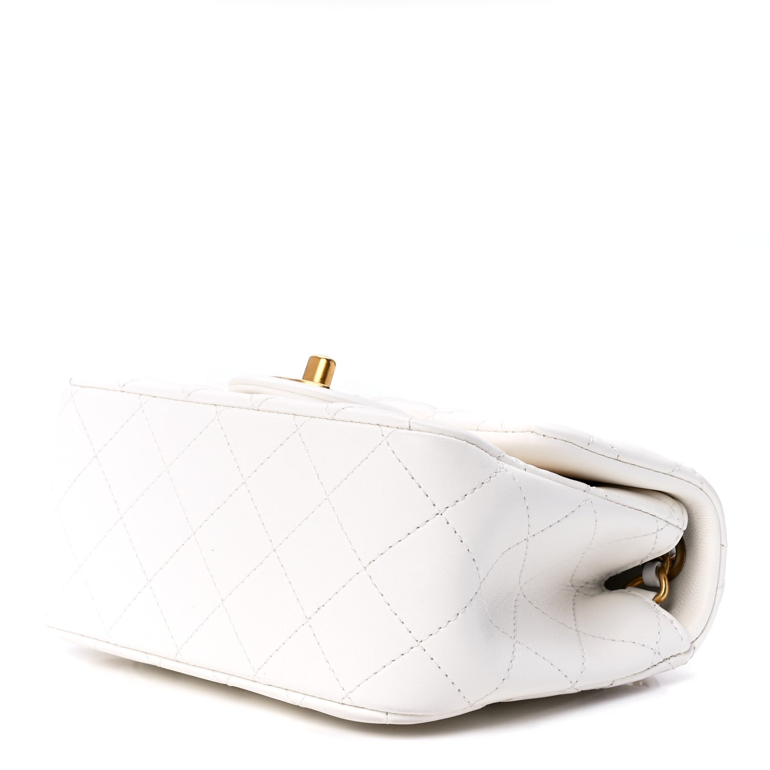 Chanel Lambskin Quilted Mini Pearl Crush Flap White 10 of 13