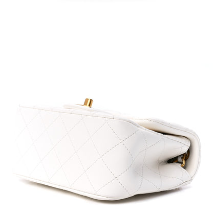 Chanel Lambskin Quilted Mini Pearl Crush Flap White 10 of 13