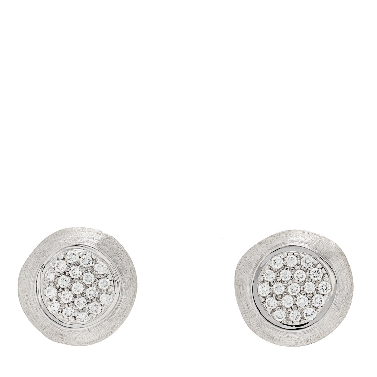 Marco Bicego 18K White Gold Diamond Jaipur Earrings 1 of 4