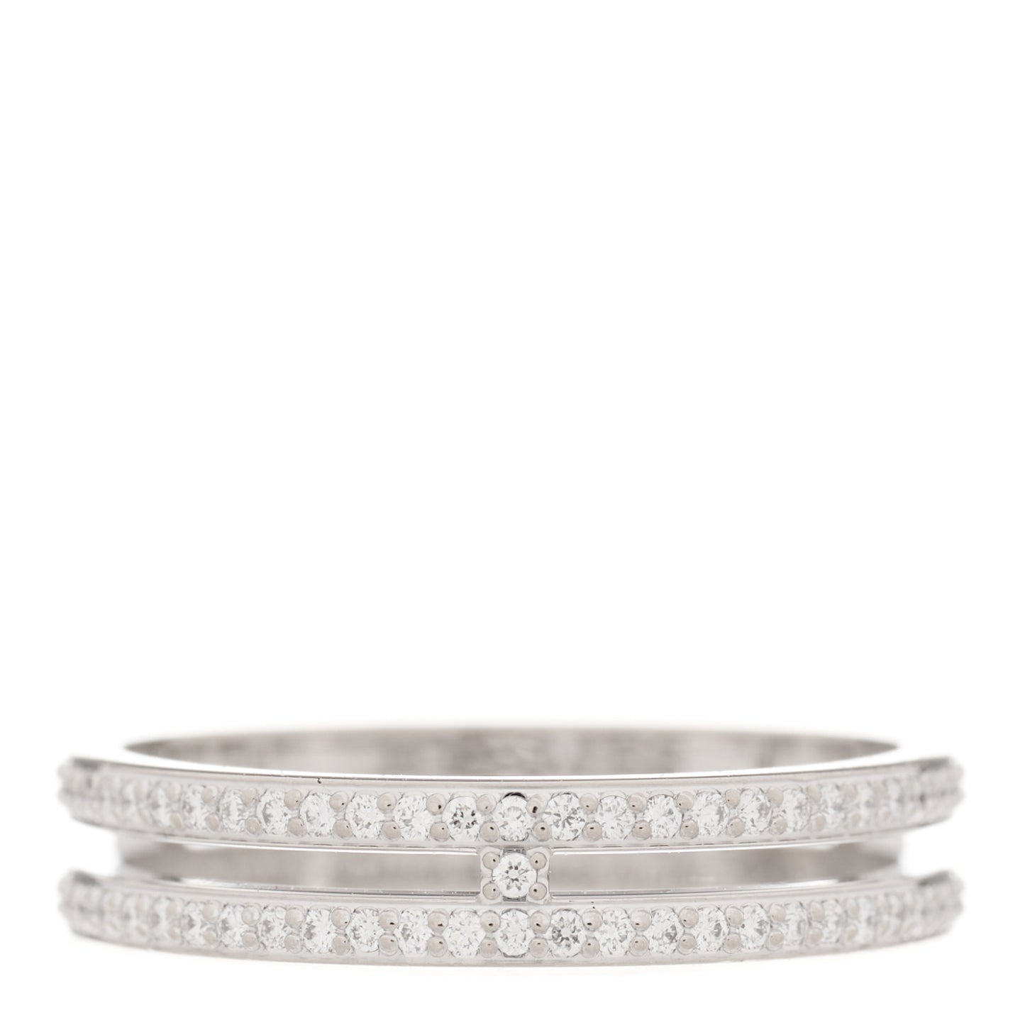 18K White Gold Diamond Ariane Wedding Band Ring 49 5