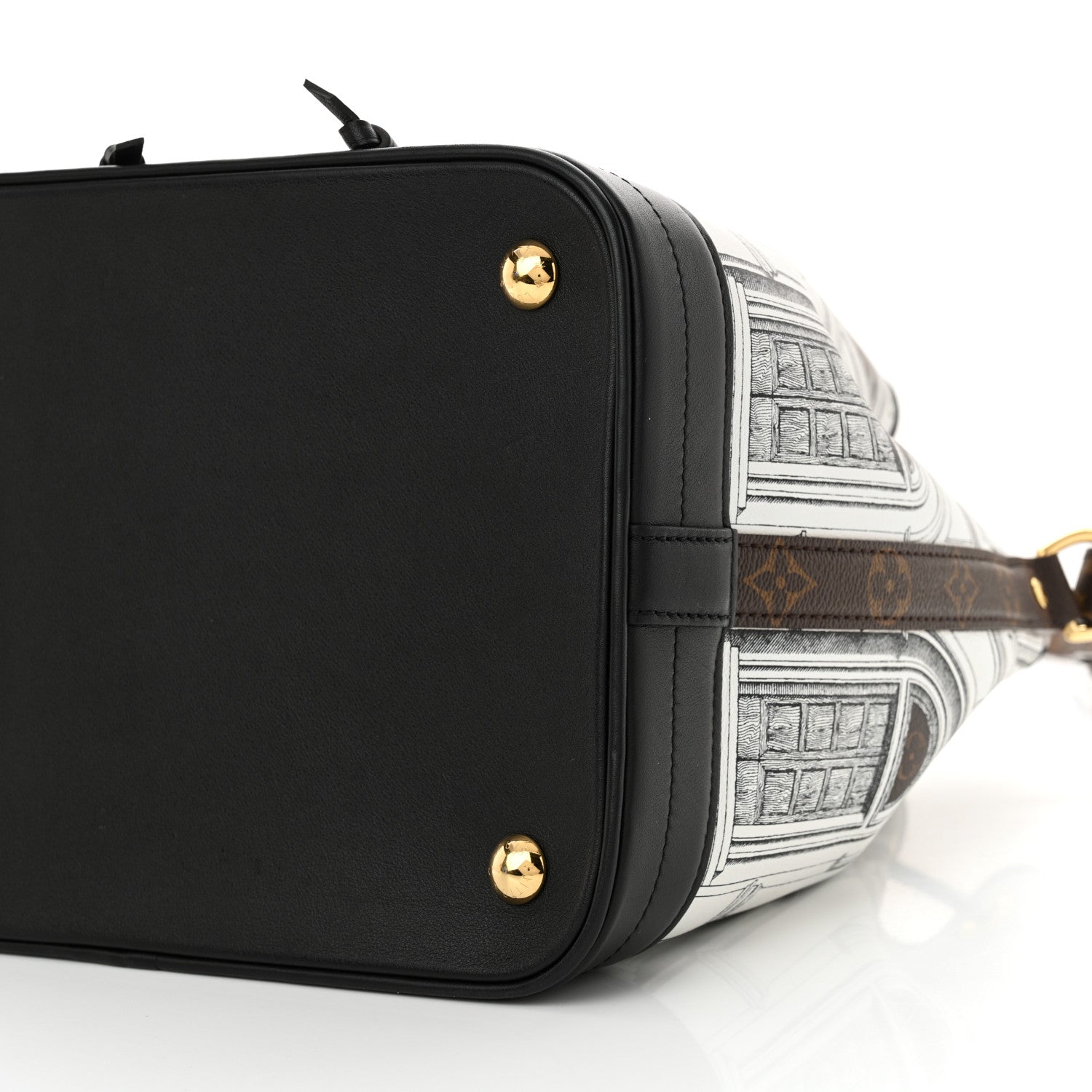 Louis Vuitton X FORNASETTI Calfskin Architettura Noe MM Black White 9 of 9