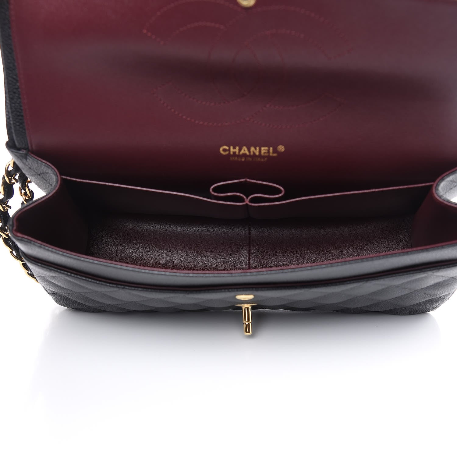 Chanel Caviar Quilted Jumbo Double Flap Black 5 of 10