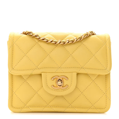 Chanel Caviar Quilted Mini Sweet Classic Flap Yellow 1 of 11
