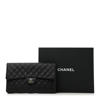 Chanel Caviar Quilted Flap Clutch Black 9 of 9