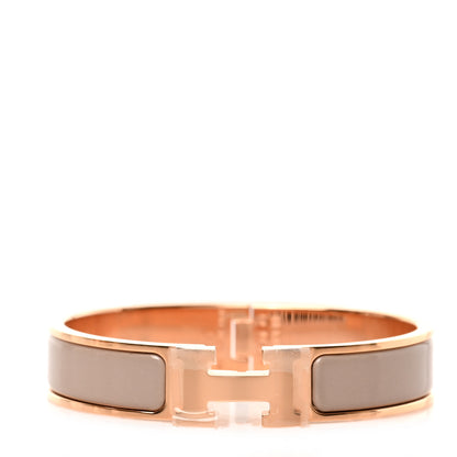 Hermes Enamel Narrow Clic Clac H Bracelet PM Marron Glace 1 of 4