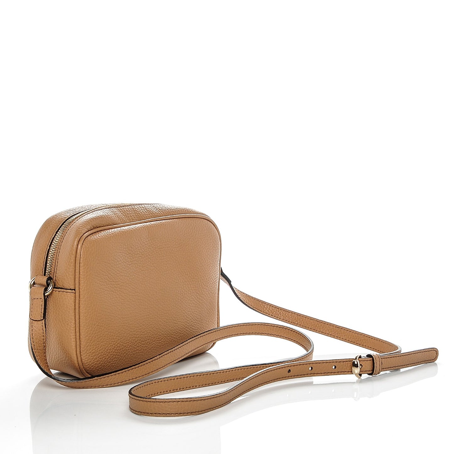 Pebbled Calfskin Small Soho Disco Bag Camelia
