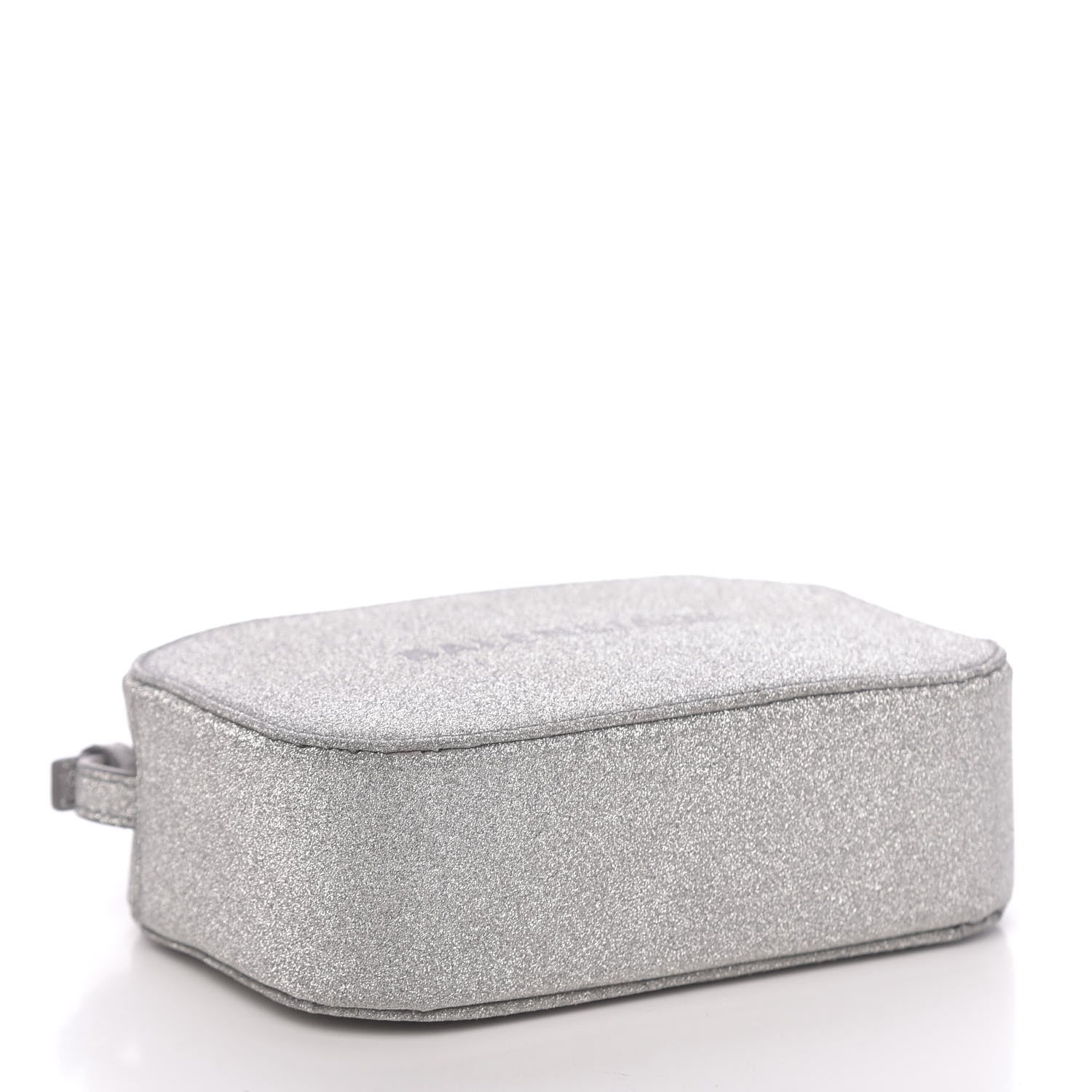 Balenciaga Glitter Calfskin Logo XS Everyday Camera Bag Silver 4 of 10