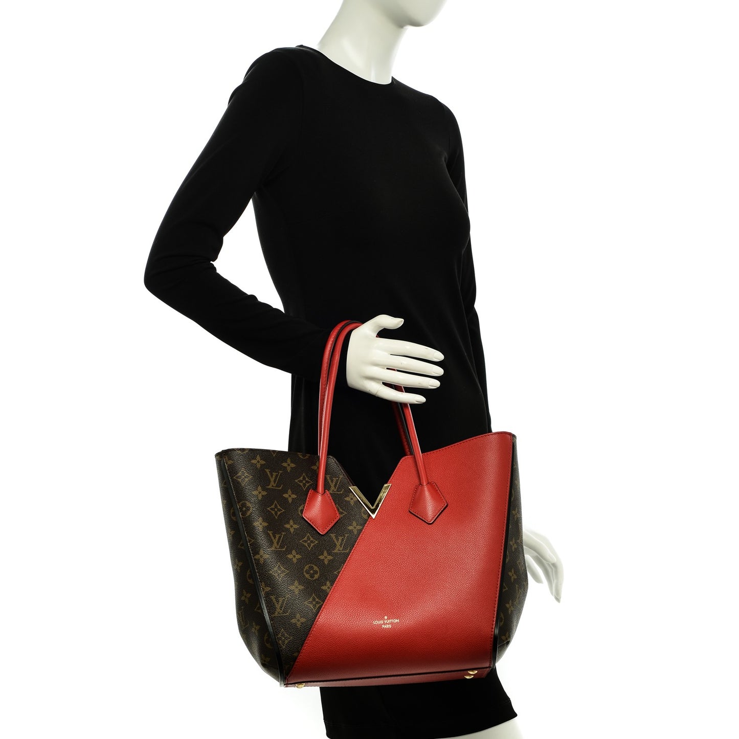 Calfskin Monogram Kimono Tote Cherry