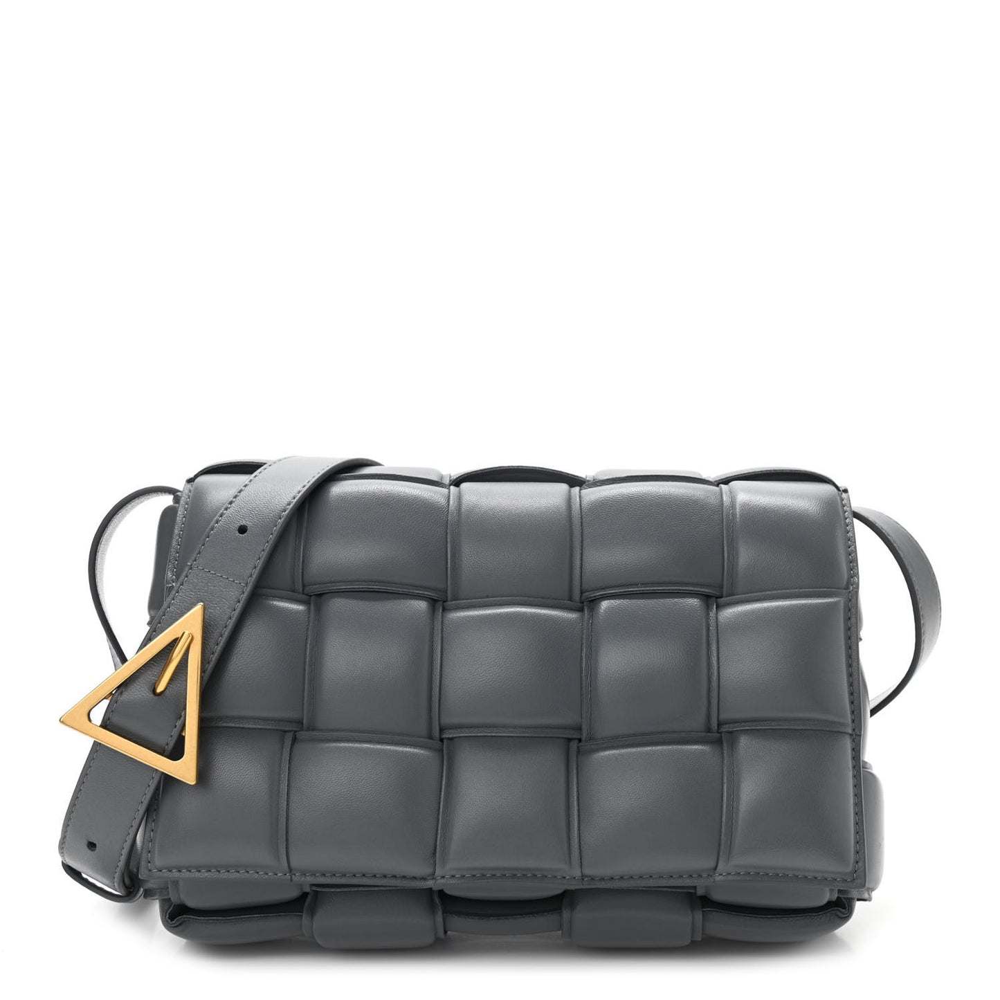 Nappa Maxi Intreccio Padded Cassette Crossbody Bag Thunder