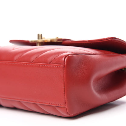 Chanel Calfskin Quilted Chevron In The City Bag Red 7 of 11