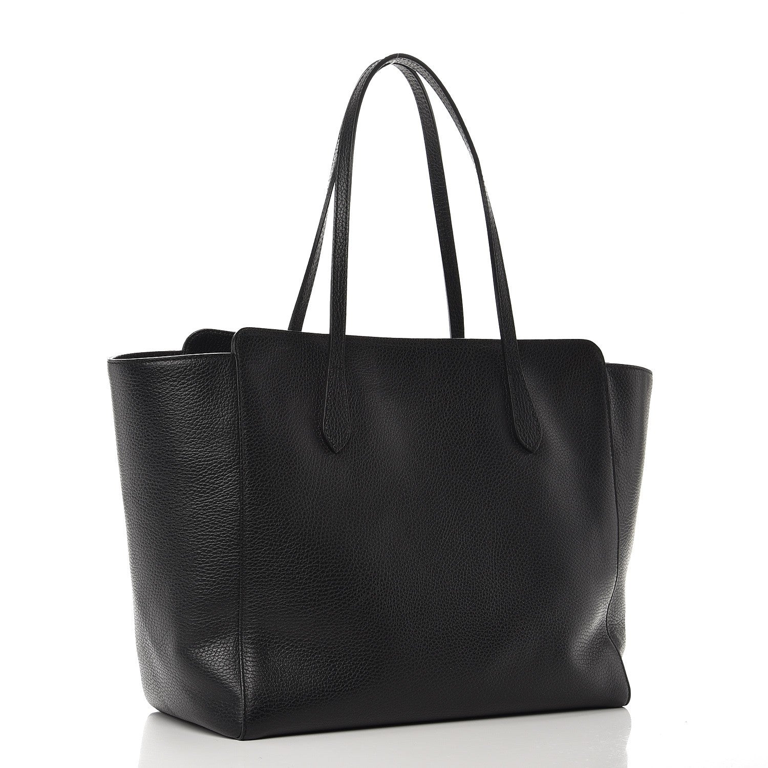 Gucci Pebbled Calfskin Medium Swing Tote Black 3 of 6