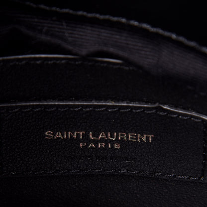Saint Laurent Canvas Bandana Matelasse Chevron Medium College Bag Red 7 of 11