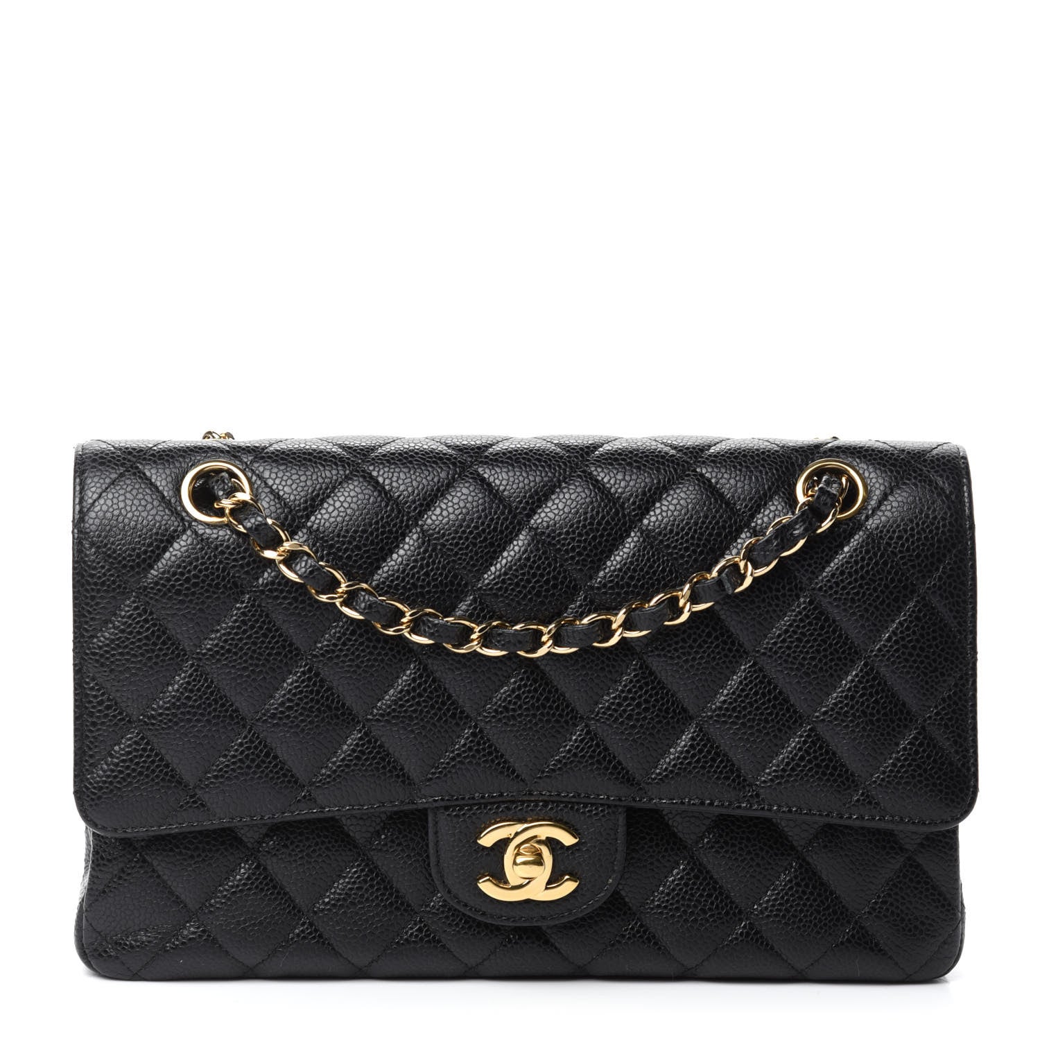 Chanel Caviar Quilted Medium Double Flap Black 1 of 13