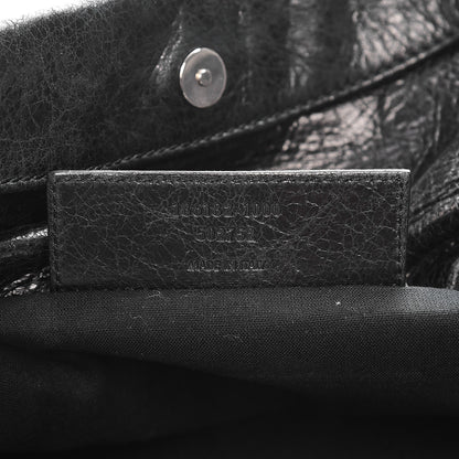 Balenciaga Agneau Giant 21 Silver Hardware Envelope Clutch Black 7 of 10