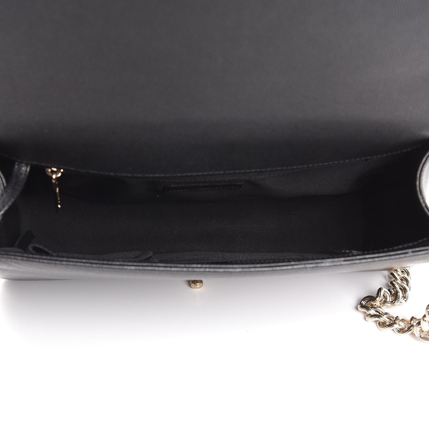 Caviar Quilted Large Boy Flap Black