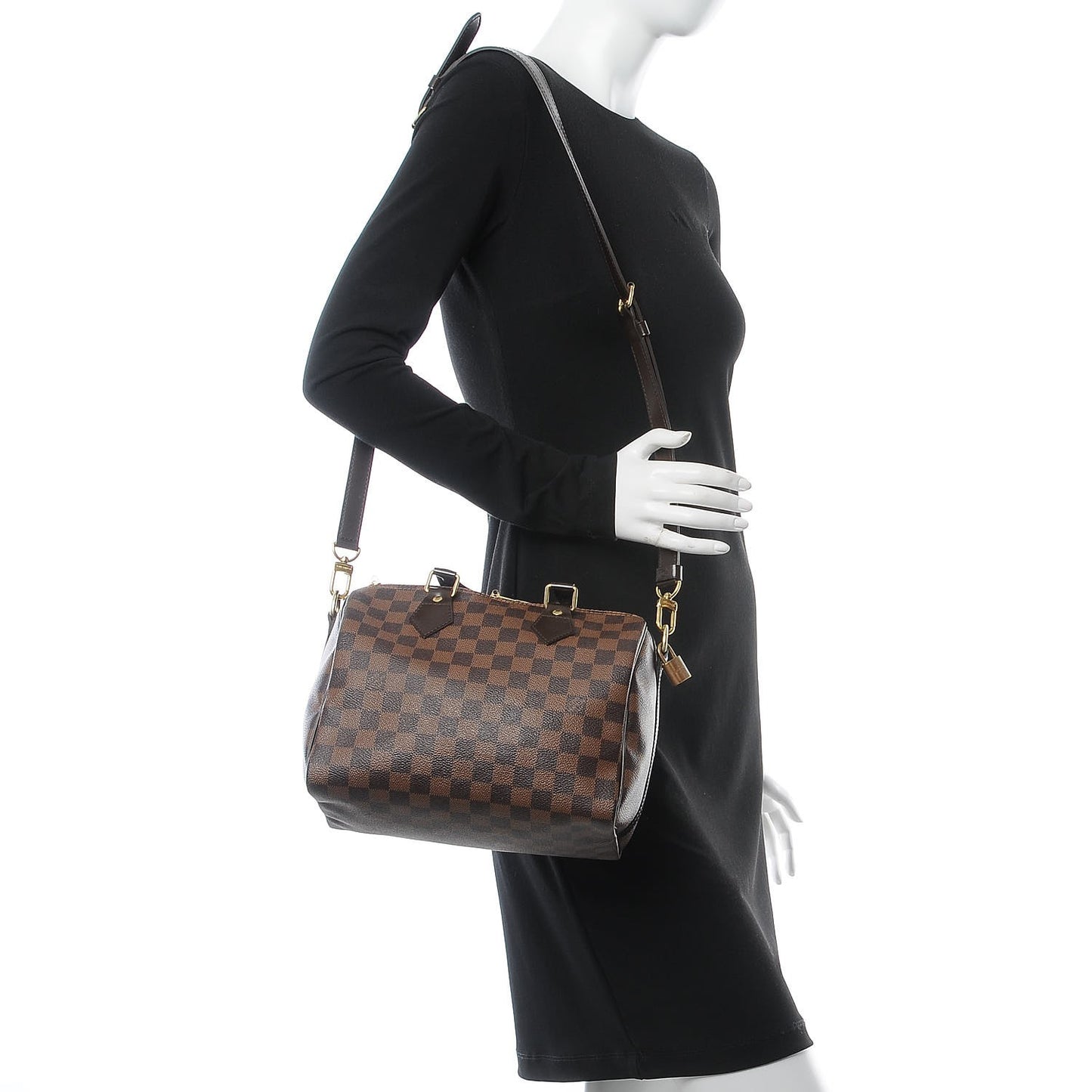 Damier Ebene Speedy Bandouliere 25