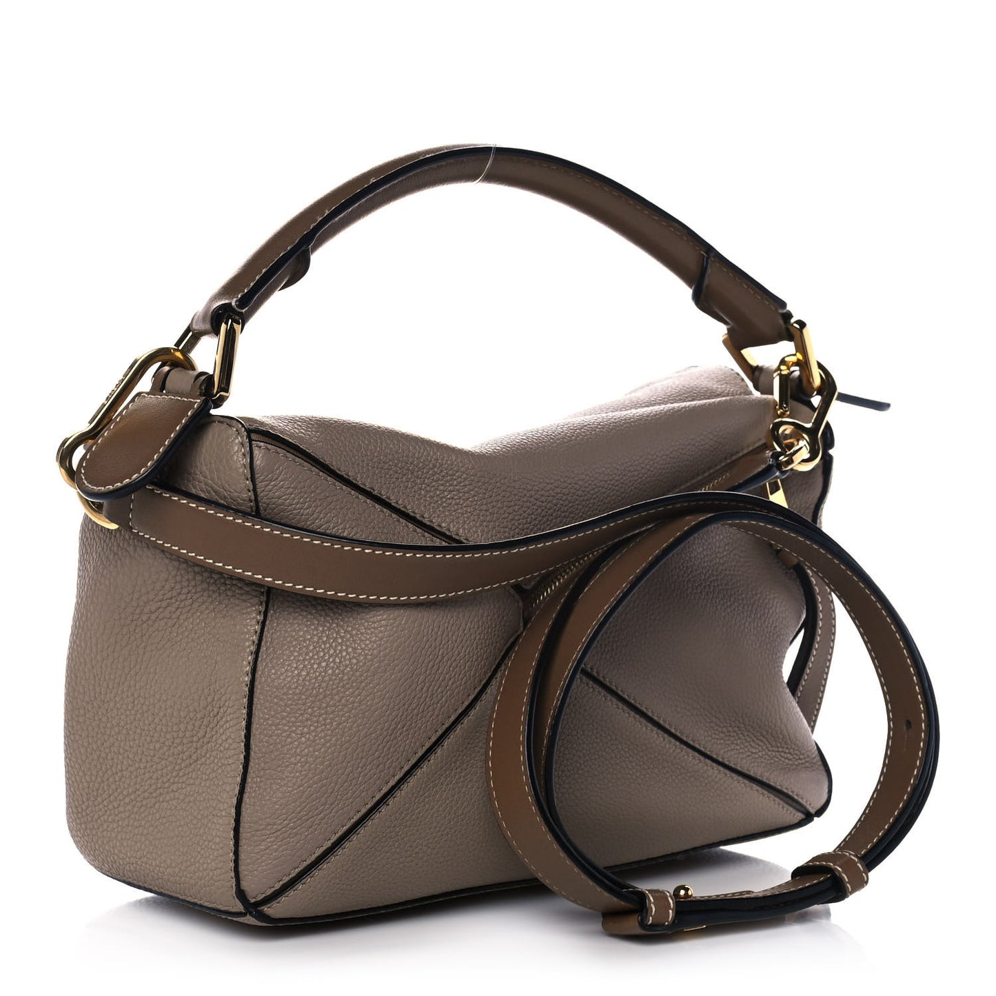 Grained Calfskin Small Puzzle Bag Sand Mink