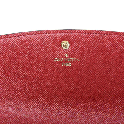 Louis Vuitton Damier Ebene Emilie Wallet Red 5 of 5