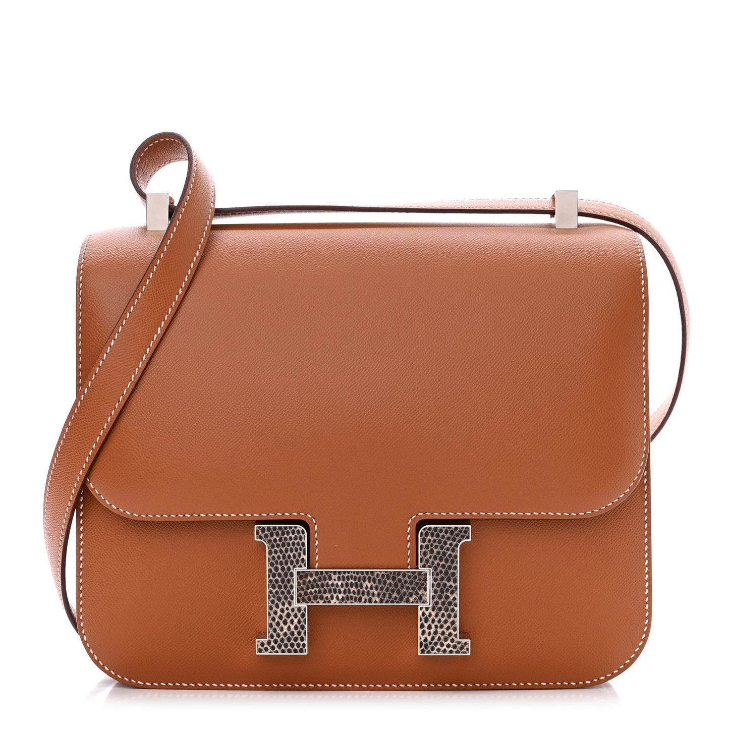 Madame Calfskin Lizard Constance 24 Gold Ombre