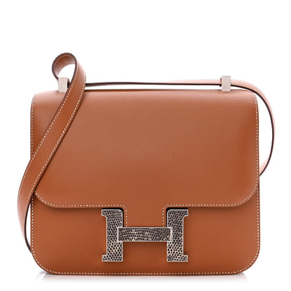 Hermes Madame Calfskin Lizard Constance 24 Gold Ombre 1 of 12