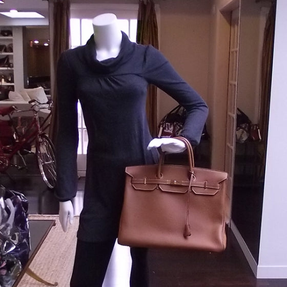 Hermes Taurillon Clemence BIRKIN 40 Gold 2 of 14